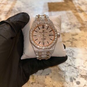 Silver and Gold Diamond Watch